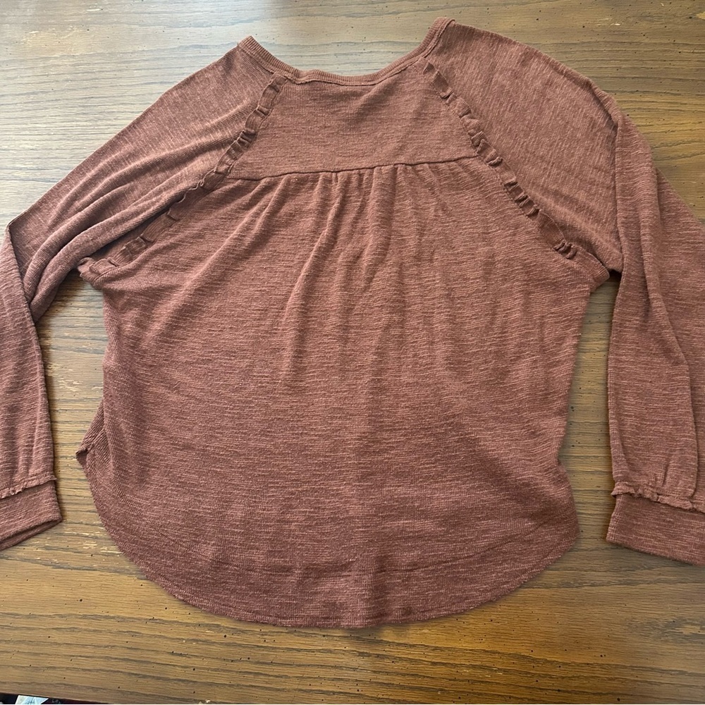 Pilcro Anthropologie Diana  Women's Brown pullover Top M - Picture 6 of 7